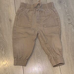 Kids Tan Elastic Waist Pants